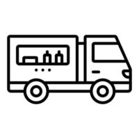 stile icona camion cibo vettore