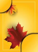 giallo autunno foglia carta mestiere sfondo vettore illustrazione