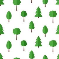 senza soluzione di continuità modello impostato di alberi con un' verde corona, vettore illustrazione di un' albero icona.