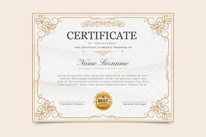 professionale certificato modello con elegante elementi vettore