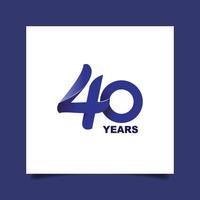 Logo dell'anniversario 40 vettore