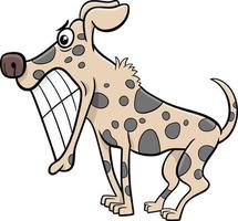 cartone animato arrabbiato apotted cane animale personaggio vettore