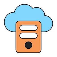 Perfetto design icona di nube server vettore
