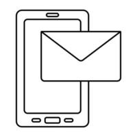 modificabile design icona di mobile posta vettore
