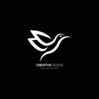 creativo uccello linea arte silhouette logo vettore