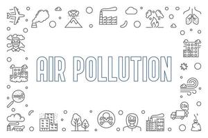 aria inquinamento schema orizzontale telaio. vettore illustrazione