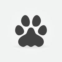 vettore gatto o cane zampa orma concetto silhouette icona