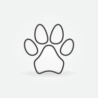 animale animale domestico piede marchio lineare vettore concetto minimo icona