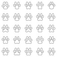 zampa Stampa schema icone impostato - cane o gatto animale orma segni vettore