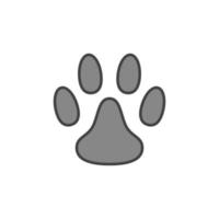 cane animale domestico zampa vettore orma concetto colorato icona