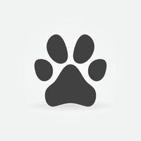 cane zampa vettore orma concetto minimo icona o simbolo