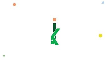 alfabeto lettere iniziali monogramma logo kj, jk, k e j vettore