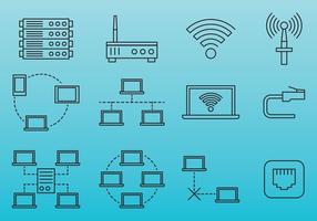Linea Internet Network Icons