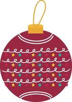 Natale ornamenti. ghirlande, bandiere, etichette, bolle, nastri e adesivi. collezione di allegro Natale decorativo icone. vettore