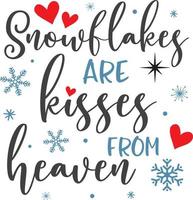 i fiocchi di neve siamo baci a partire dal Paradiso, allegro Natale, babbo natale, Natale vacanza, vettore illustrazione file
