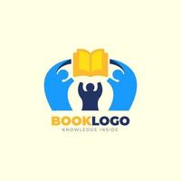 bambini d'oro libro logo vettore