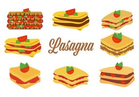 Illustrazione italiana tradizionale libera di vettore delle lasagne dell'alimento