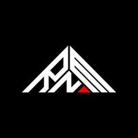 rm lettera logo creativo design con vettore grafico, rm semplice e moderno logo nel triangolo forma.
