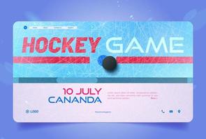 hockey gioco approdo, invito o biglietto prenotazione vettore