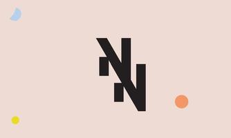 alfabeto lettere iniziali monogramma logo nv, vn, n e v vettore