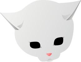 gatto testa clip arte cartone animato vettore illustrazione per logo, icona ,elemento ,idea, cartello, simbolo, decorazione, portafortuna o design. gattino testa