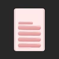 menù testo pulsante 3d realistico con rosa vettore illustrazione