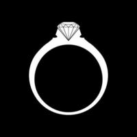 squillare diamante silhouette per fidanzato e matrimonio icona simbolo e per logo, pittogramma o grafico design elemento. vettore illustrazione