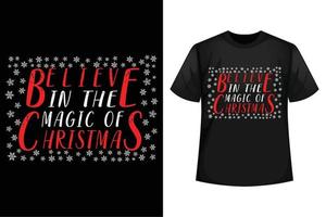 credere nel il Magia di Natale - Natale maglietta design modello vettore