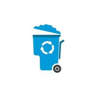 illustrazione del disegno dell'icona di vettore del cestino dei rifiuti