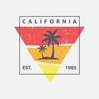 tipografia illustrazione california. perfetto per il design della maglietta vettore