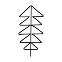 singolo mano disegnato nuovo anno e natale scarabocchio albero. vettore illustrazione per inverno saluto carte, manifesti, adesivi e di stagione design.