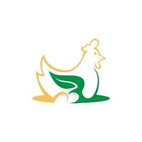 biologico pollo eco logo. vettore