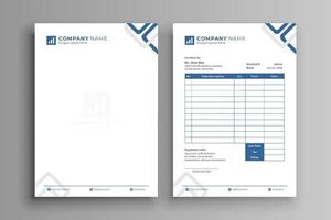 moderno attività commerciale carta intestata e fattura design modello vettore