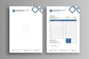 moderno attività commerciale carta intestata e fattura design modello vettore