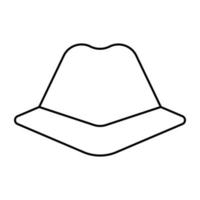 un' piatto design icona di cowboy cappello vettore