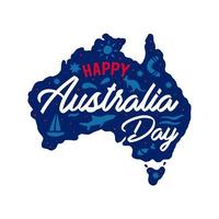 contento Australia giorno, vettore illustrazione