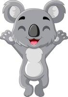 cartone animato divertente koala un' in piedi vettore
