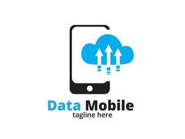 dati mobile logo vettore