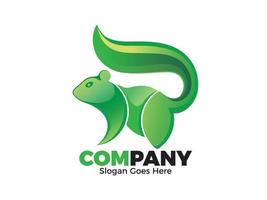 scoiattolo animale logo design vettore