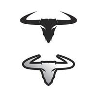 logo del corno di toro e icone del modello di simbolo app vettore