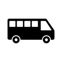 autobus semplice icona vettore