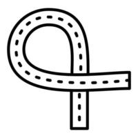 strada rampe icona stile vettore