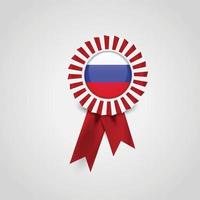 Russia bandiera nastro bandiera distintivo vettore