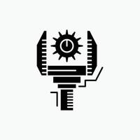 automazione. industria. macchina. produzione. robotica glifo icona. vettore isolato illustrazione