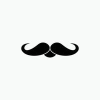 baffi. fricchettone. movember. maschio. uomini glifo icona. vettore isolato illustrazione