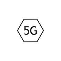 5g logo cartello vettore modello