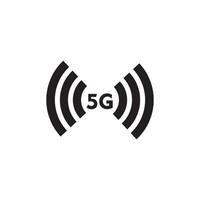 5g logo cartello vettore modello