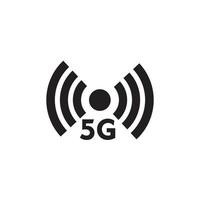 5g logo cartello vettore modello