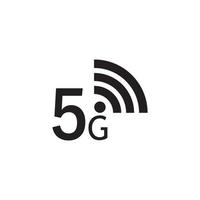 5g logo cartello vettore modello