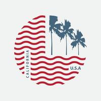 California fare surf estate spiaggia illustrazione tipografia. Perfetto per t camicia design vettore